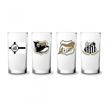 COPO CYLINDER 300 ML SANTOS LUVA COM 4