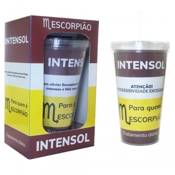 Copo Plástico Parede Dupla Escorpião 470 ML Luva Com 1