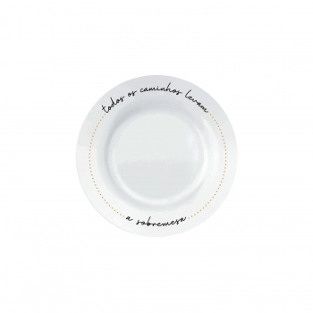 PRATO DE SOBREMESA LOVE GOLD 19 CM TODOS OS CAMINHOS