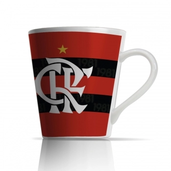 CANECA PORCELANA 290 ML FLAMENGO LUVA COM 1