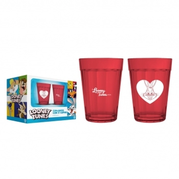Copo Americano Prime Love Looney Tunes 190 ML Luva Com 2 Unid