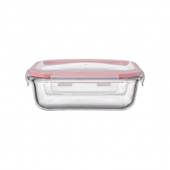 Pote Hermético Borossilicato Retangular 640 ML Com Tampa