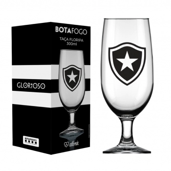 TACA CERVEJA FLORIPA 300 ML BOTAFOGO LUVA COM 1 - NOVO