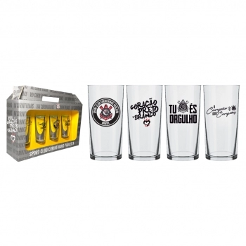 COPO CYLINDER 300 ML CORINTHIANS LUVA COM 4