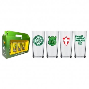 COPO CYLINDER 300 ML PALMEIRAS LUVA COM 4