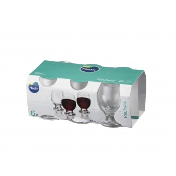 TACA PAULISTA VINHO 200 ML NA LUVA COM 6