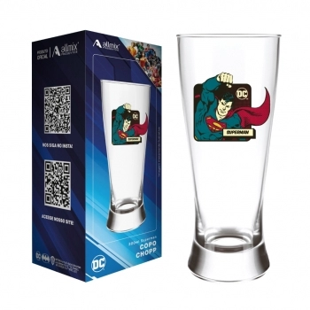 Copo Lager DC Super Homem 300 ML Luva Com 1 Unid