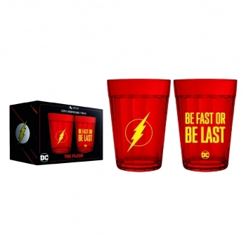 Copo Americano Prime DC Flash 190 ML Luva Com 2 Unid