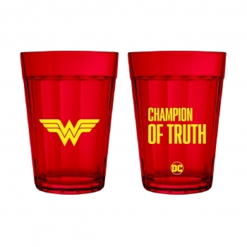 Copo Americano Prime DC Mulher Maravilha 190 ML Luva Com 2 Unid