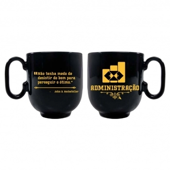 Caneca Forma Preta Administração 350 ML