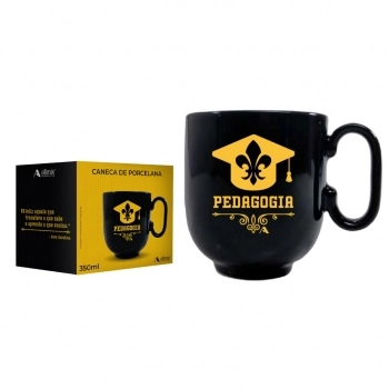 Caneca Forma Preta Pedagogia 350 ML