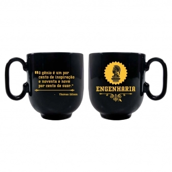 Caneca Forma Preta Engenharia 350 ML