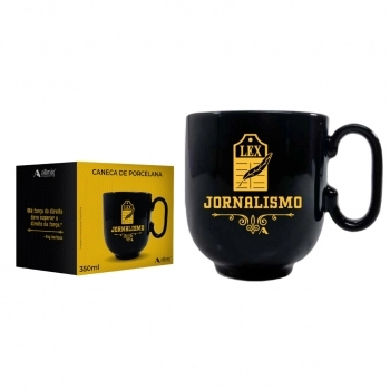 Caneca Forma Preta Jornalismo 350 ML