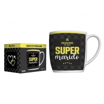 Caneca Porcelana Super Marido Na Luva