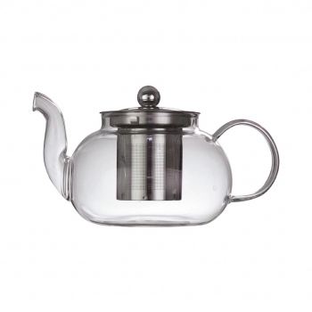 Chaleira de Borossilicato com Infusor e Tampa de Inox – 600ML na Luva