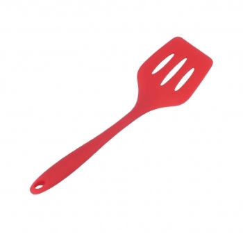 Utensílio Espátula Vazada Silicone Vermelho 29,7cm