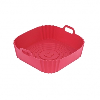Utensílio Forma Quadrada Silicone Vermelho 21cm