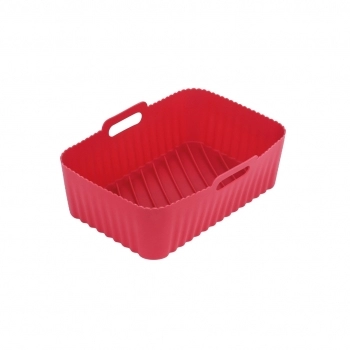 Utensílio Forma Retangular Silicone Vermelho 22x14cm
