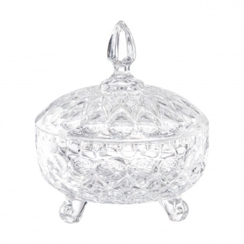 Potiche Decorativo De Vidro Taj 16cm - Luva com 01