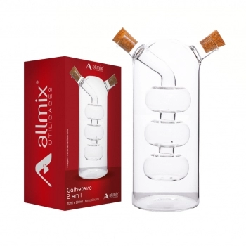 Galheteiro Borossilicato 350ml 2 em 1