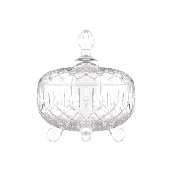 Potiche Decorativo de Vidro Turim 10 CM Luva com 1