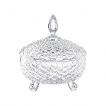 Potiche Decorativo de Vidro Roma 9,5 CM Luva Com 1