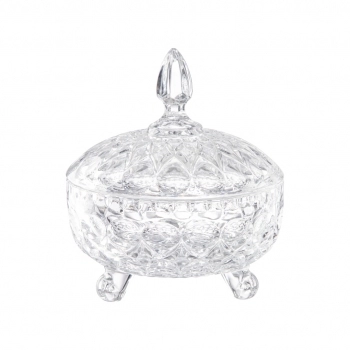 Potiche Decorativo de Vidro Taj 9,5 CM Luva Com 1