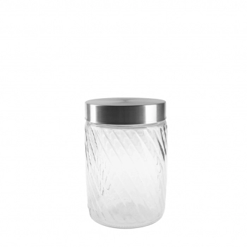 POTE DE VIDRO MARESIAS 1300 ML COM TAMPA METAL