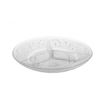 PETISQUEIRA DE VIDRO ANGEL 3 DIVISORIAS 25 CM LUVA COM 1