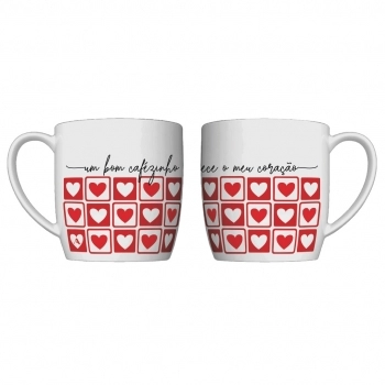 Caneca Porcelana Urban 360ml Love Luva com 1 - Um Bom Cafezinho
