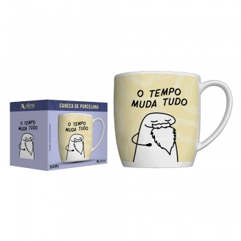 Caneca Porcelana Urban Flork 360ml Luva com 1 - O Tempo Muda Tudo