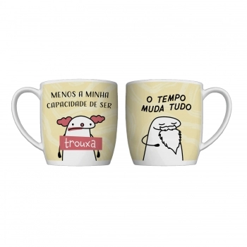 Caneca Porcelana Urban Flork 360ml Luva com 1 - O Tempo Muda Tudo