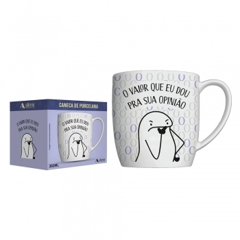 Caneca Porcelana Urban Flork 360ml Luva com 1 - O Valor Que Eu Dou