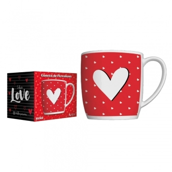 Caneca Porcelana Urban 360ml Love Luva com 1 - Lembrete