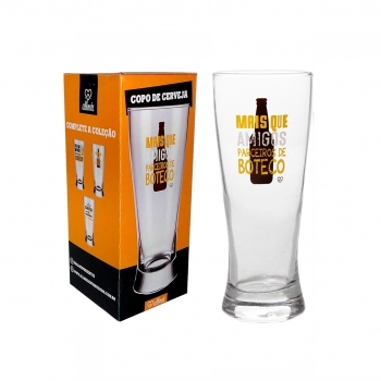 Copo Lager Happy Beer - Mais Que Amigos 300 ML