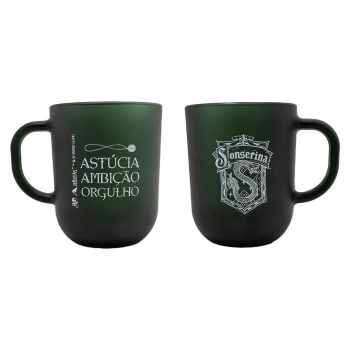 Caneca De Vidro Prime Harry Potter Casas 300 ML - Luva Com 1 Unid - Sonserina