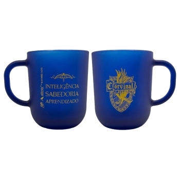 Caneca De Vidro Prime Harry Potter Casas 300 ML - Luva Com 1 Unid - Corvinal