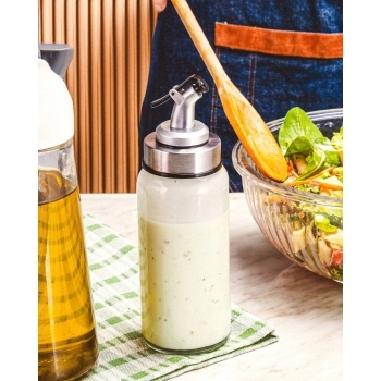 Galheteiro De Vidro Para Azeite E Vinagre 250 ML Luva Com 1 Unid