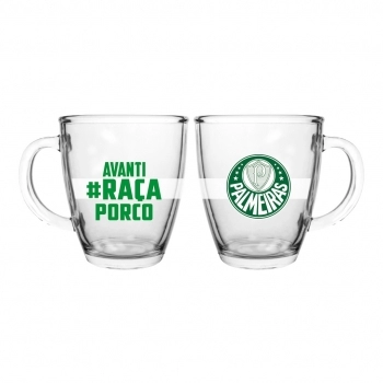 Caneca de Vidro Palmeiras 380 ML – Produto Oficial e Resistente