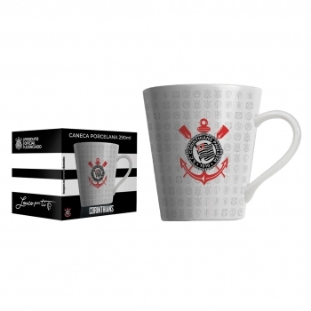 CANECA PORCELANA 290 ML CORINTHIANS LUVA COM 1
