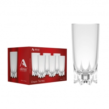 Copo Long Drink De Vidro Torres 270ml - Luva com 06