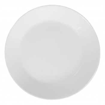 PRATO RASO DE VIDRO BRANCO BALTAS 25,5 CM