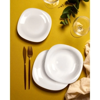 PRATO RASO DE VIDRO BRANCO ALB 24 CM