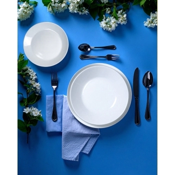 PRATO SOBREMESA DE VIDRO BRANCO BALTAS 18 CM