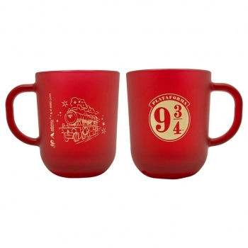 Caneca De Vidro Prime Harry Potter Elementos 300 ML - Luva Com 1 Unid - Plataforma 9 ¾