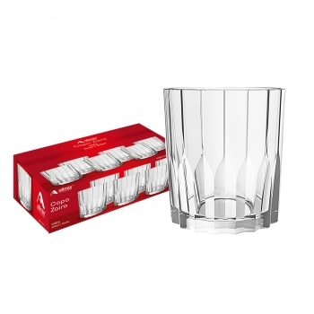 Copo de Vidro Rocks Zaira 340ml