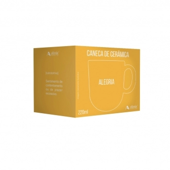 Caneca Cerâmica 220ml Momentos - Alegria Luva com 1