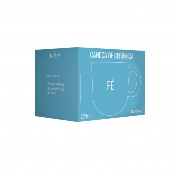 Caneca Cerâmica 220ml Momentos - Fé Luva com 1
