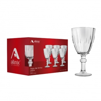 Taça Vinho de Vidro Livina 200ml