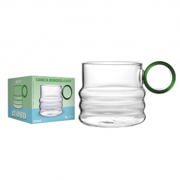 Caneca Borossilicato Cloud 290ml na Luva com 1 - Green